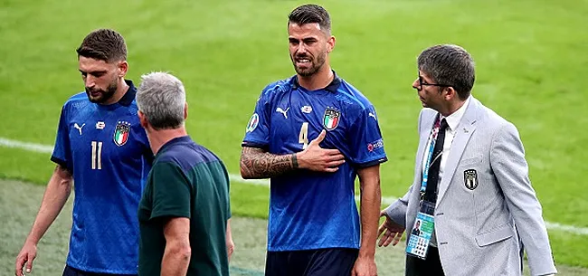 Moment poignant: Spinazzola est allé saluer ses équipiers