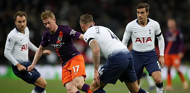 De Bruyne joue 20 minutes lors du choc entre Tottenham et Manchester City