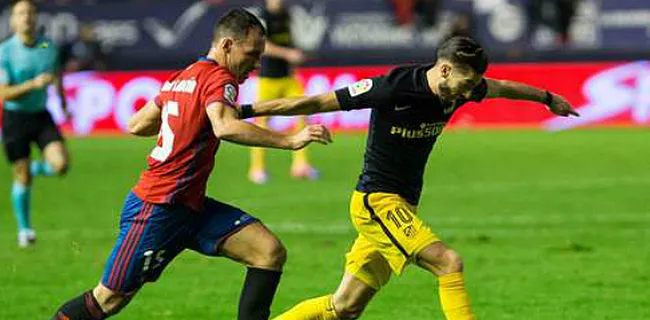 Carrasco sur le banc, l'Atletico battu