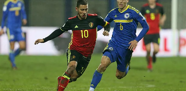 La réaction d'Eden Hazard après le succès des Diables à Sarajevo